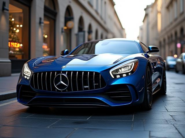 Voiture de luxe très brillante avec detailing automobile premium à Lyon